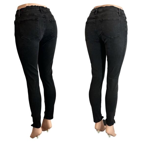 Frame Black Le Skinny de Jeanne Freyed Step Hem Stretch Jeans SZ 29 $228 - Picture 5 of 10